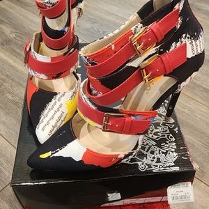 Newspaper printed Heels